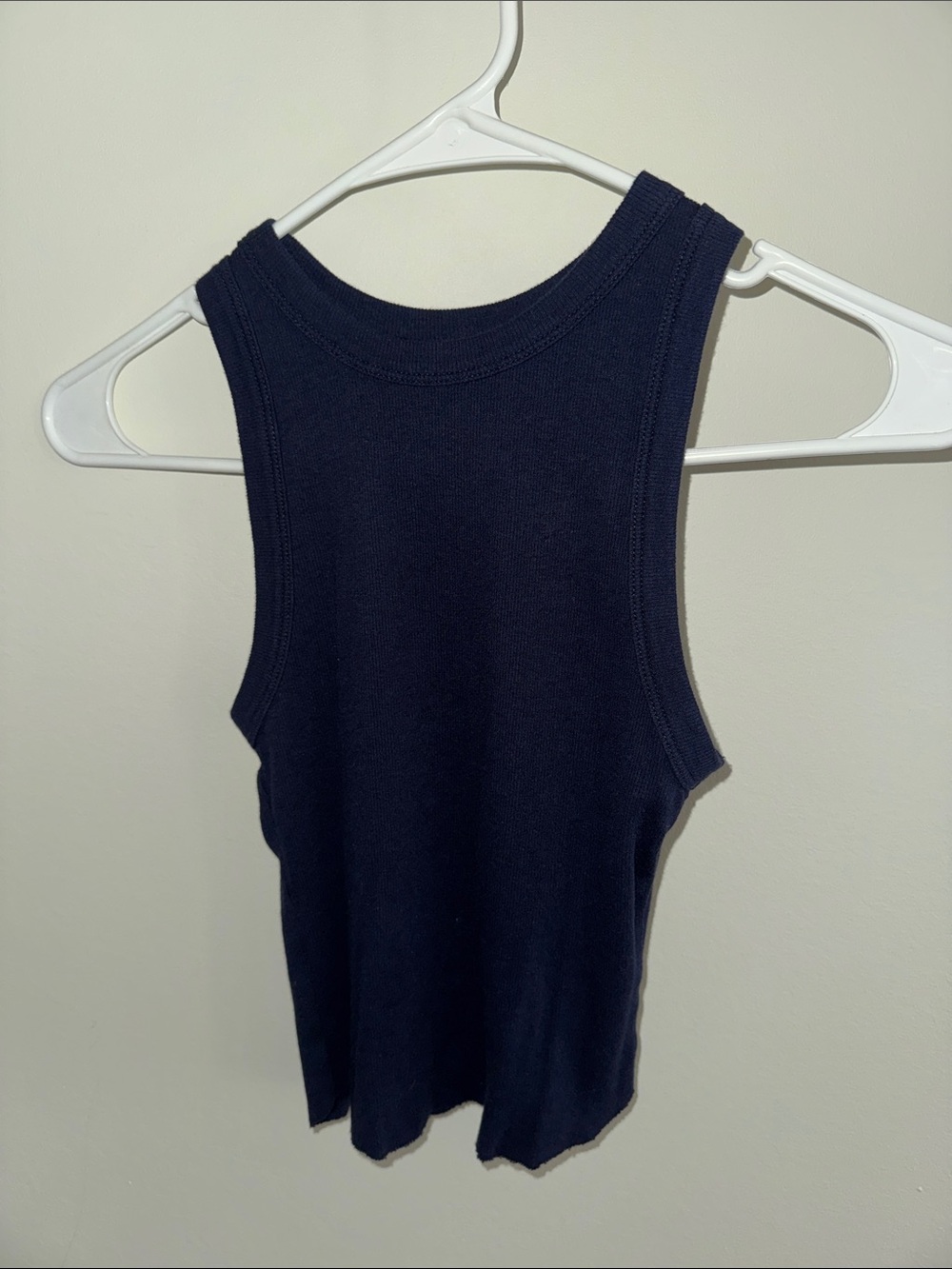 a new day cropped navy Ribbed Tank - Women's Sleeveless Crewneck